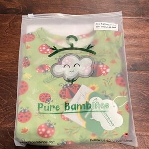 Pure Bambinos Bamboo Ladybug Long Sleeve Bodysuit Twirl Dress 18-24m NWT